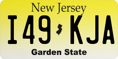 NJ license plate I49KJA
