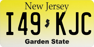 NJ license plate I49KJC