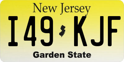 NJ license plate I49KJF