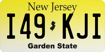 NJ license plate I49KJI