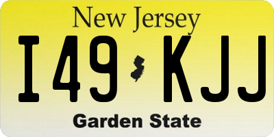 NJ license plate I49KJJ