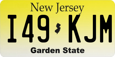 NJ license plate I49KJM