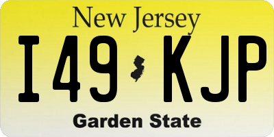 NJ license plate I49KJP