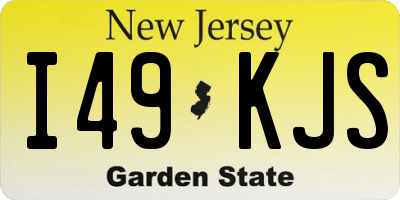 NJ license plate I49KJS