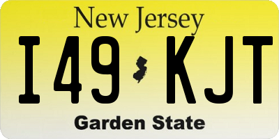 NJ license plate I49KJT
