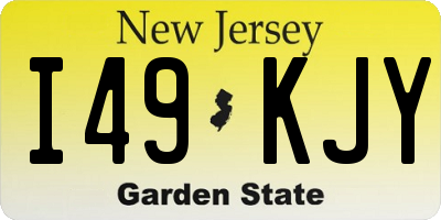 NJ license plate I49KJY