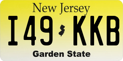 NJ license plate I49KKB