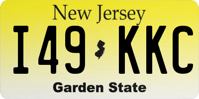 NJ license plate I49KKC