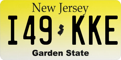 NJ license plate I49KKE