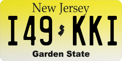 NJ license plate I49KKI