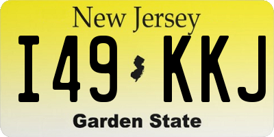 NJ license plate I49KKJ