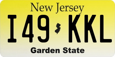NJ license plate I49KKL