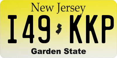 NJ license plate I49KKP