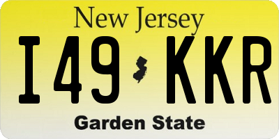 NJ license plate I49KKR