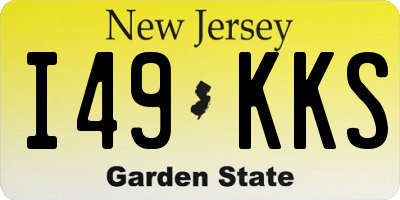NJ license plate I49KKS