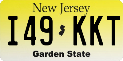 NJ license plate I49KKT