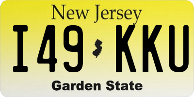 NJ license plate I49KKU