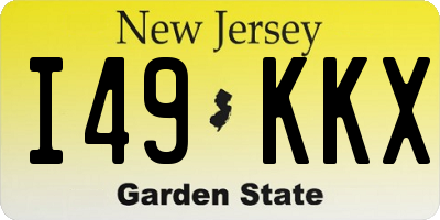 NJ license plate I49KKX