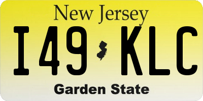 NJ license plate I49KLC
