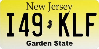 NJ license plate I49KLF