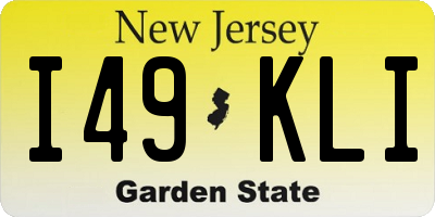 NJ license plate I49KLI