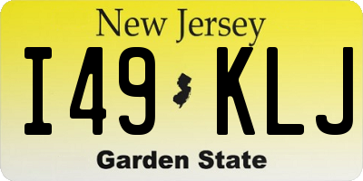 NJ license plate I49KLJ