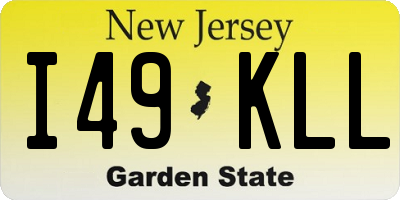 NJ license plate I49KLL