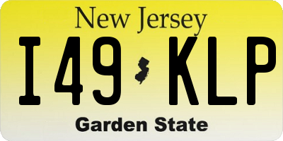 NJ license plate I49KLP