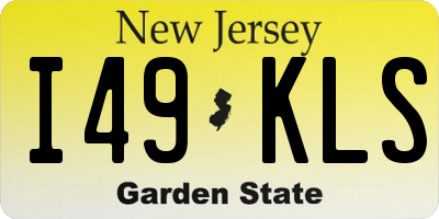 NJ license plate I49KLS