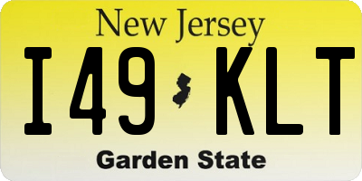 NJ license plate I49KLT