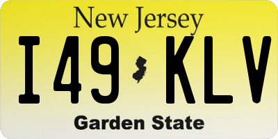 NJ license plate I49KLV
