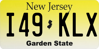 NJ license plate I49KLX