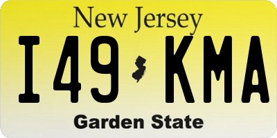 NJ license plate I49KMA