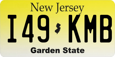 NJ license plate I49KMB