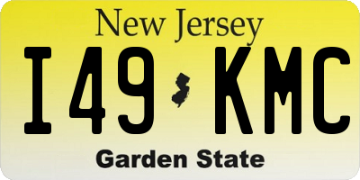 NJ license plate I49KMC