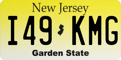 NJ license plate I49KMG
