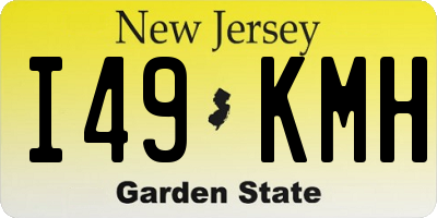 NJ license plate I49KMH
