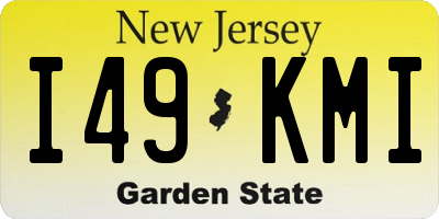NJ license plate I49KMI