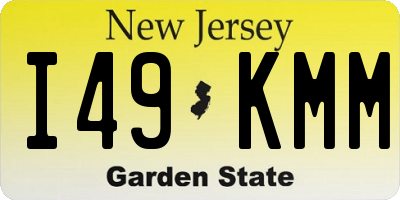 NJ license plate I49KMM