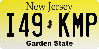 NJ license plate I49KMP