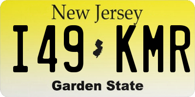 NJ license plate I49KMR
