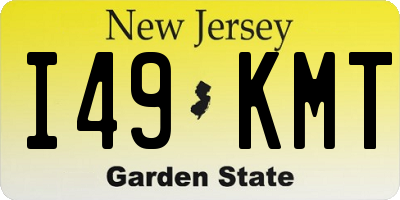 NJ license plate I49KMT