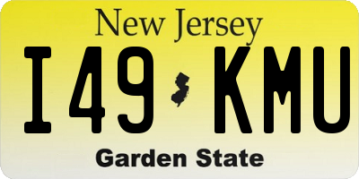 NJ license plate I49KMU