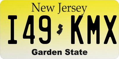 NJ license plate I49KMX