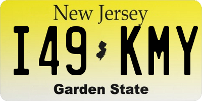 NJ license plate I49KMY