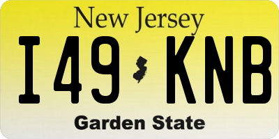 NJ license plate I49KNB
