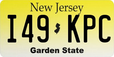 NJ license plate I49KPC