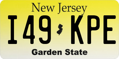 NJ license plate I49KPE