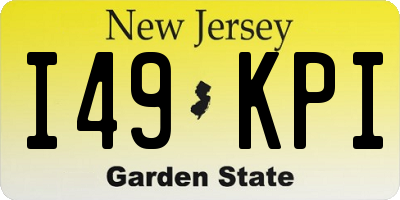 NJ license plate I49KPI