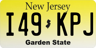 NJ license plate I49KPJ